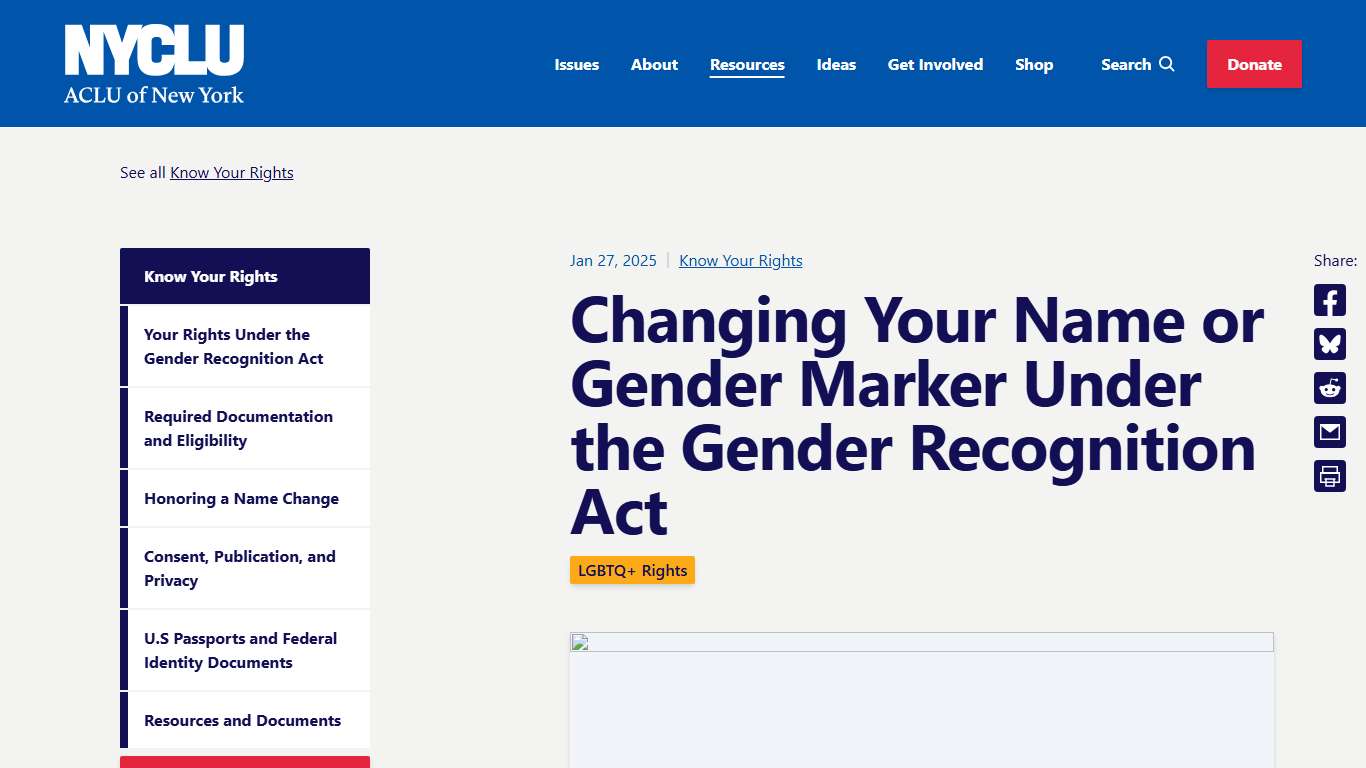 Changing Your Name or Gender Marker Under the Gender Recognition Act - NYCLU
